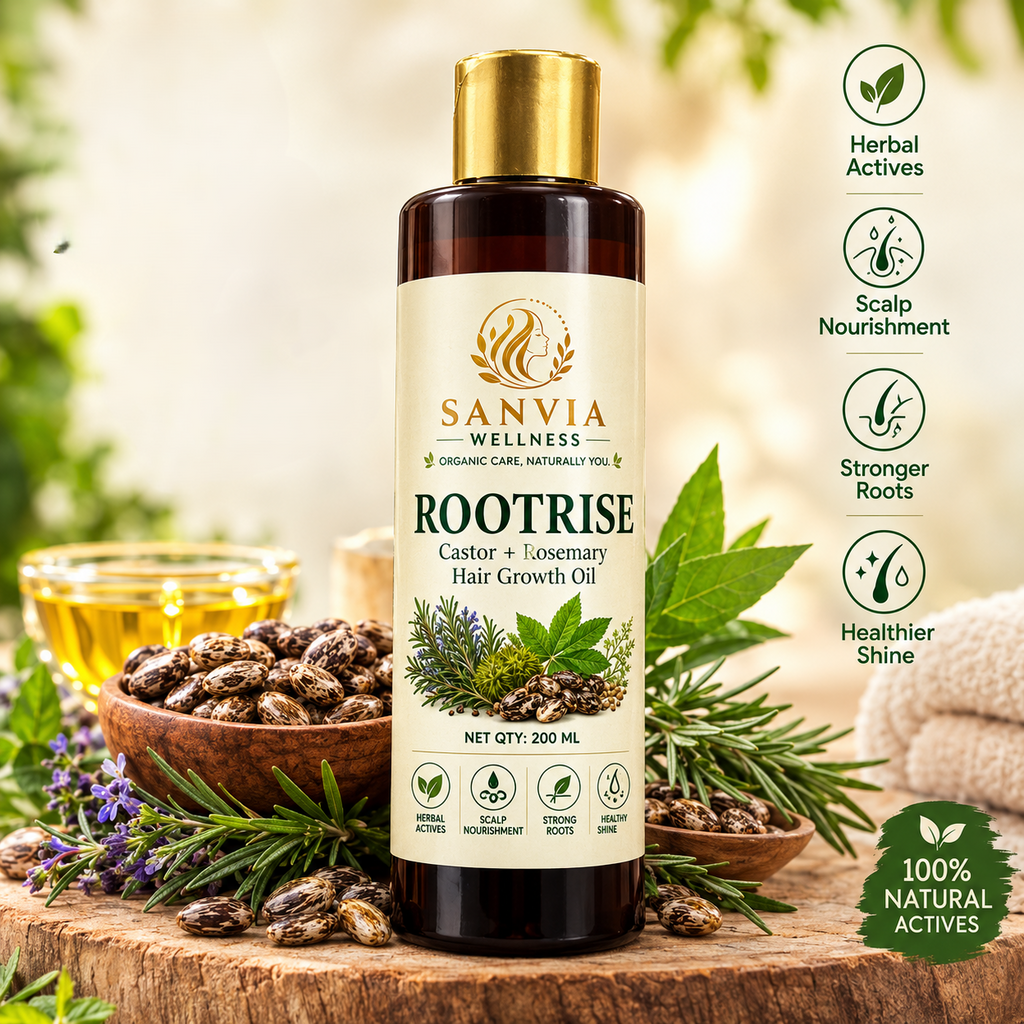 ROOTRISE – Castor + Rosemary Hair Growth Oil