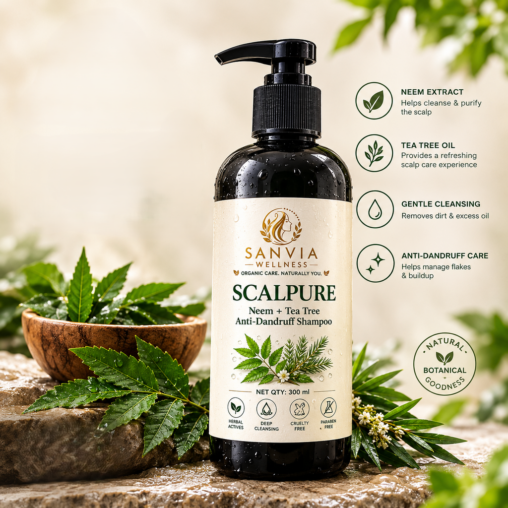 SCALPURE Neem + Tea Tree Anti-Dandruff Shampoo