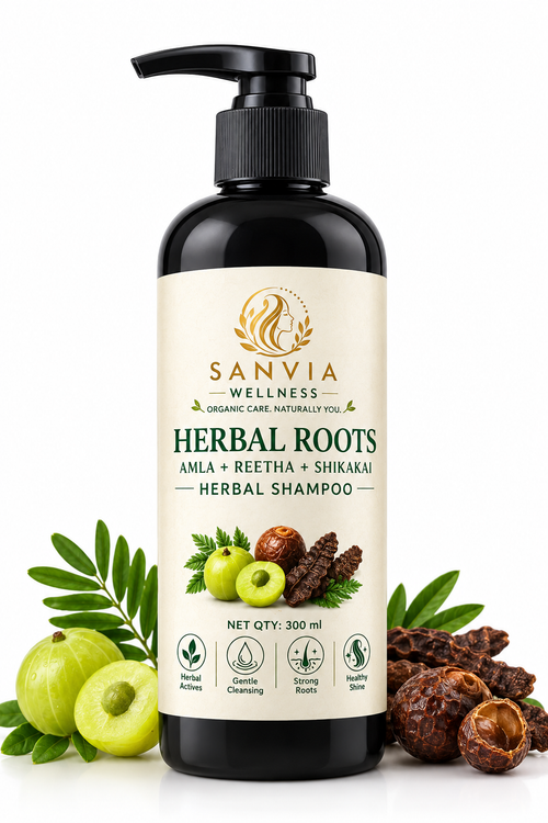 HERBAL ROOTS – Amla + Reetha + Shikakai Herbal Shampoo