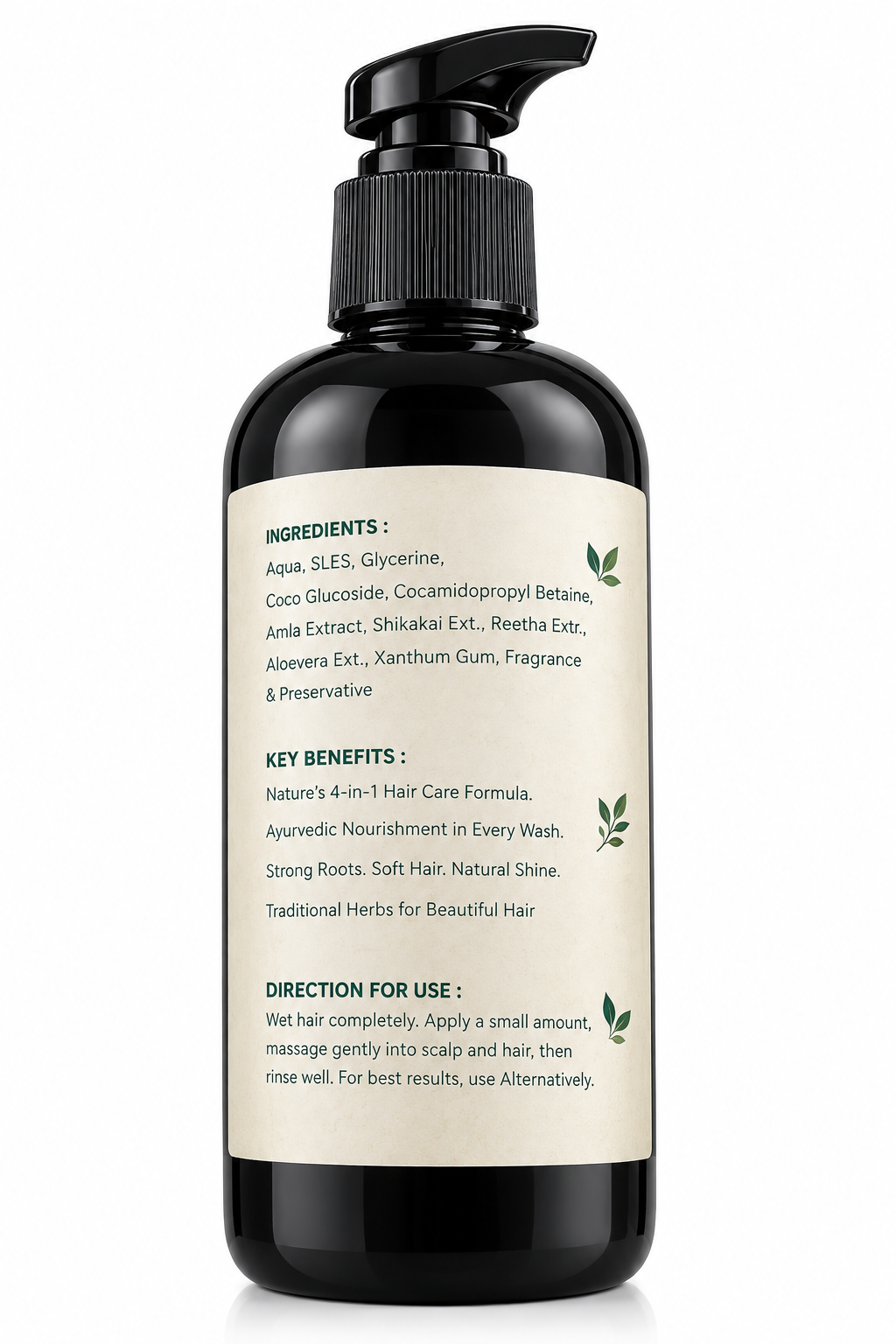 HERBAL ROOTS – Amla + Reetha + Shikakai Herbal Shampoo