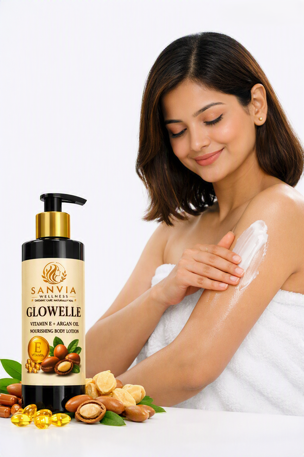 Glowelle – Vitamin E + Argan Oil Nourishing Body Lotion