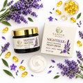 Nightelle Vitamin E Night Cream Flat Lay White Background
